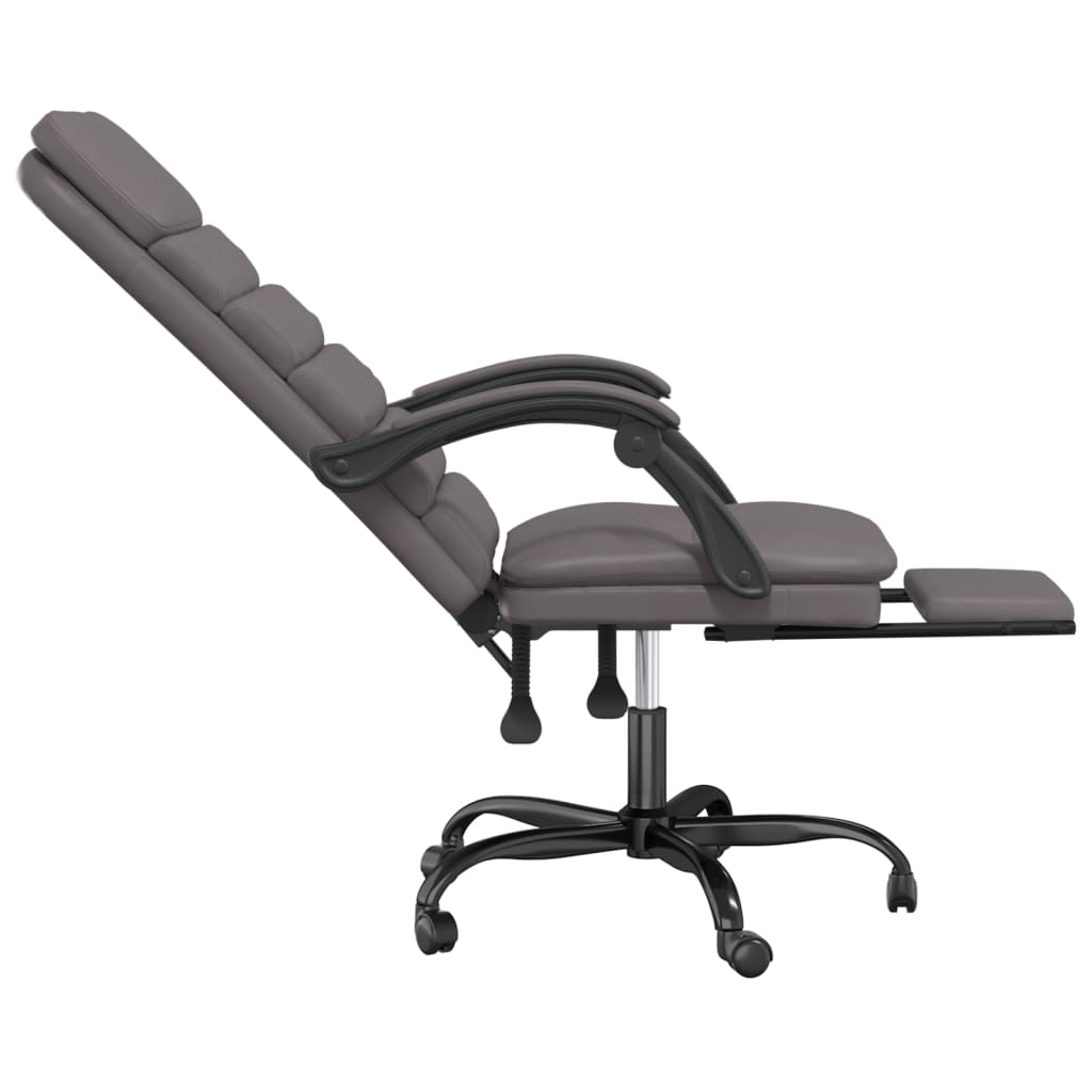 Fauteuil de massage inclinable de bureau Gris Similicuir - XIOS