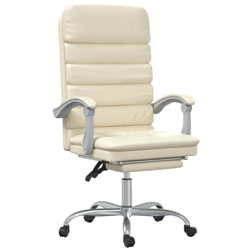 Fauteuil de massage inclinable de bureau Crème Similicuir - XIOS