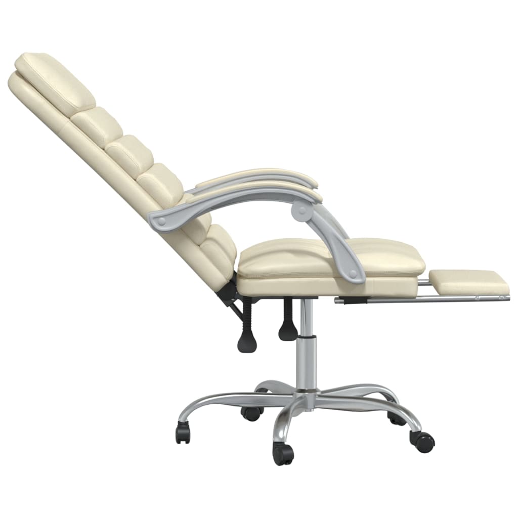 Fauteuil de massage inclinable de bureau Crème Similicuir - XIOS