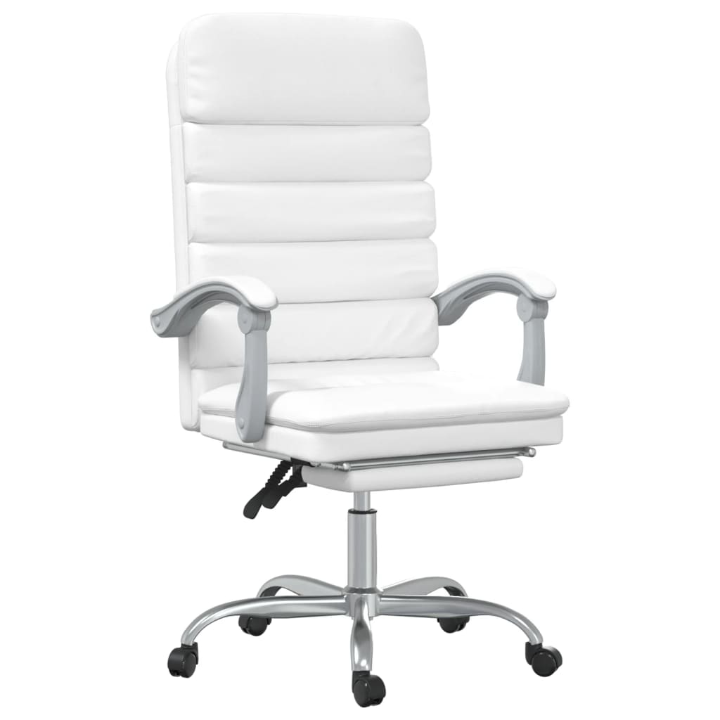 Fauteuil de massage inclinable de bureau Blanc Similicuir - XIOS