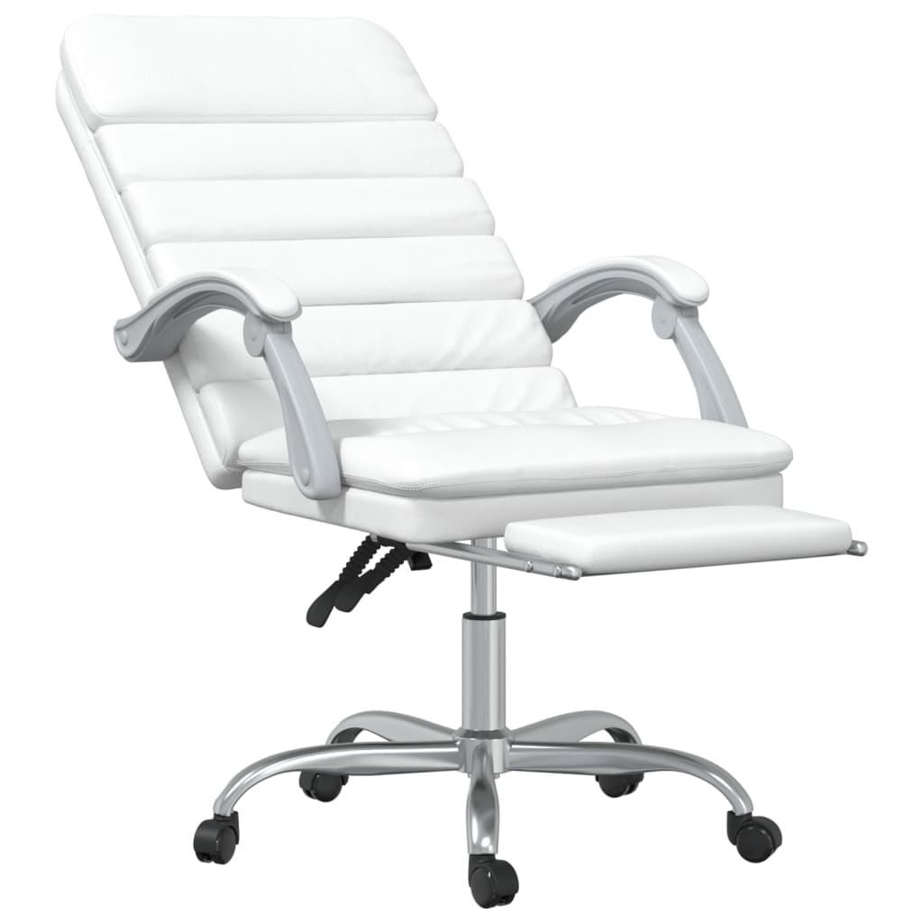 Fauteuil de massage inclinable de bureau Blanc Similicuir - XIOS