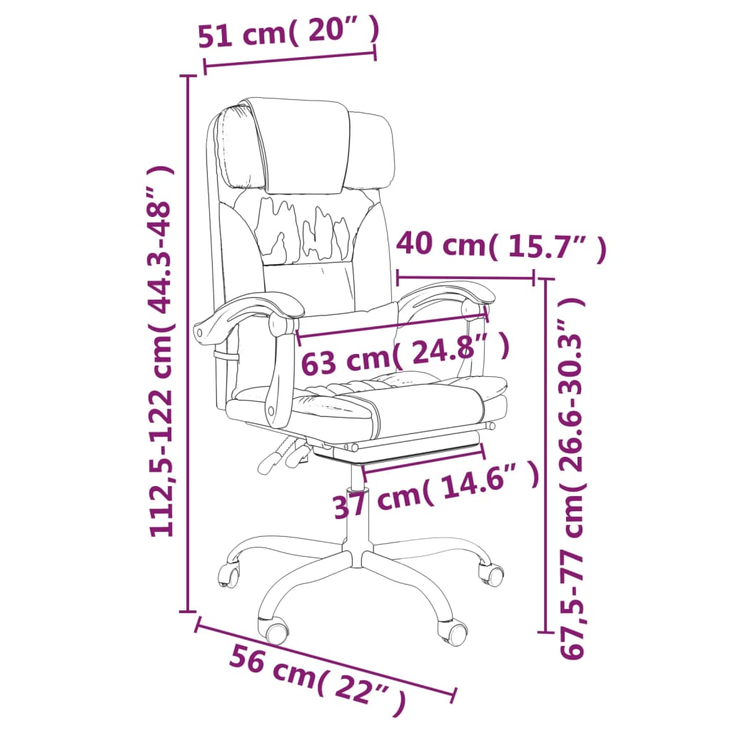 Fauteuil inclinable de bureau Blanc Similicuir - XIOS