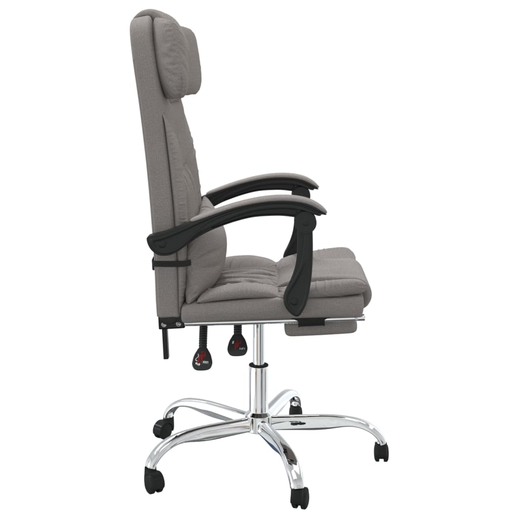 Fauteuil de massage inclinable de bureau Taupe Tissu - XIOS
