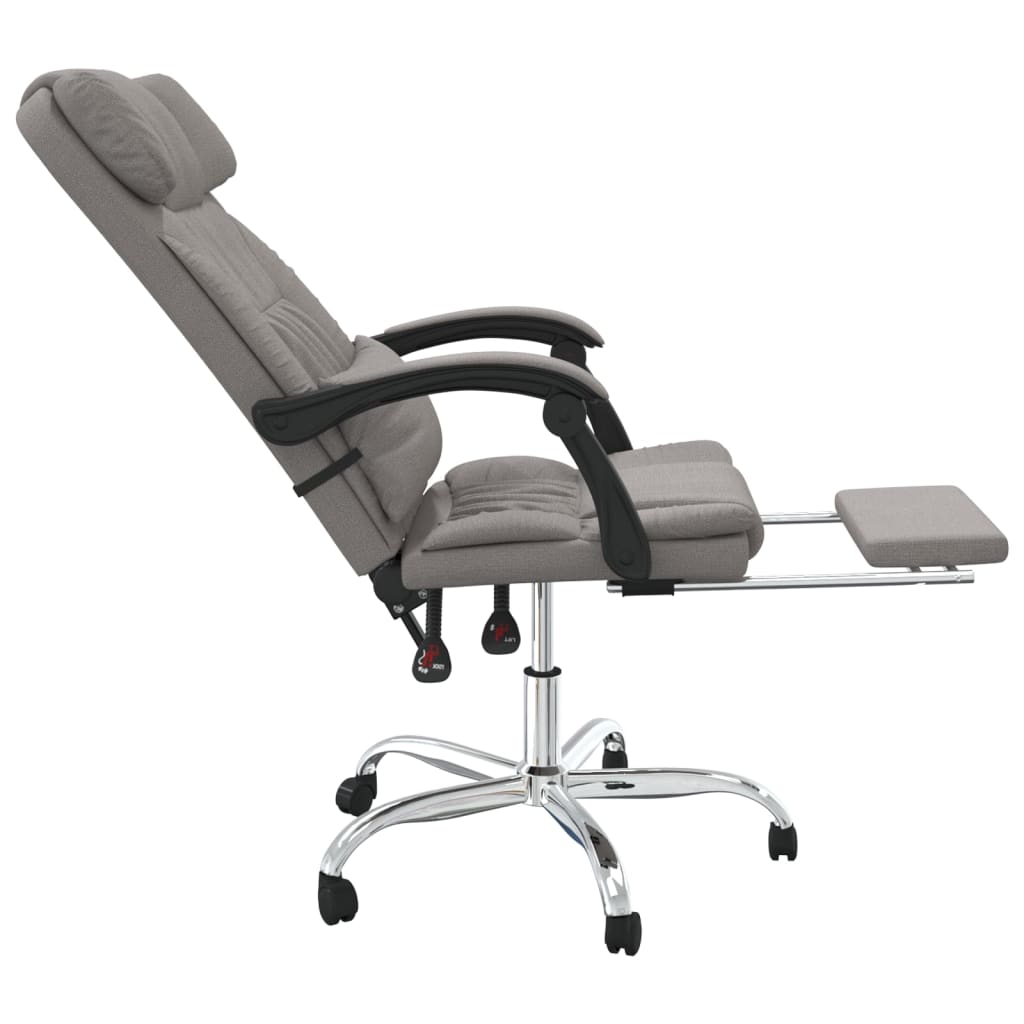 Fauteuil de massage inclinable de bureau Taupe Tissu - XIOS