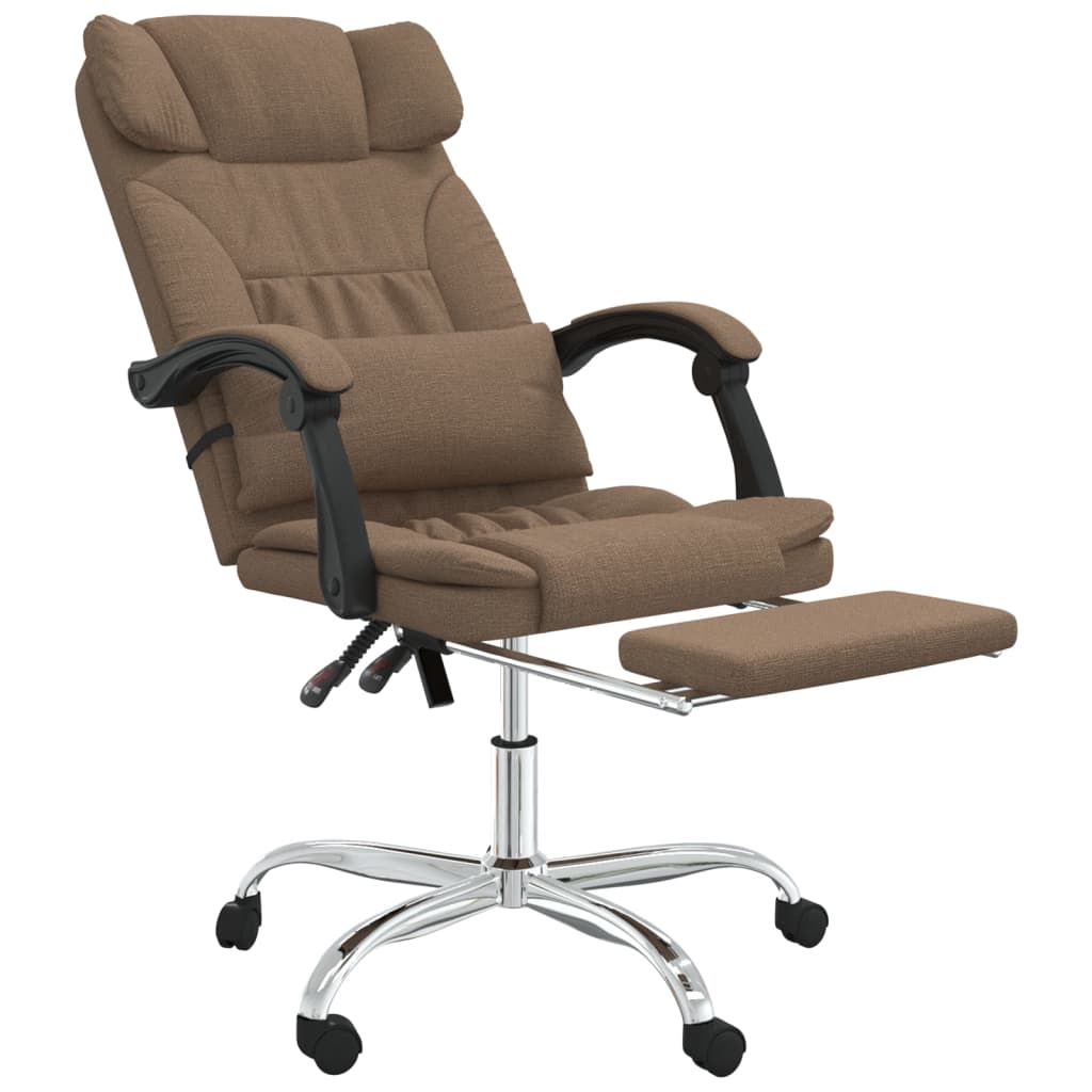 Fauteuil de massage inclinable de bureau Marron Tissu - XIOS
