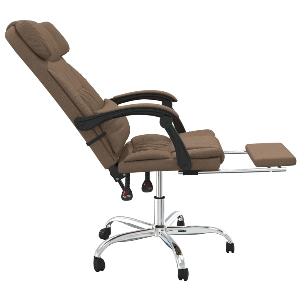 Fauteuil de massage inclinable de bureau Marron Tissu - XIOS