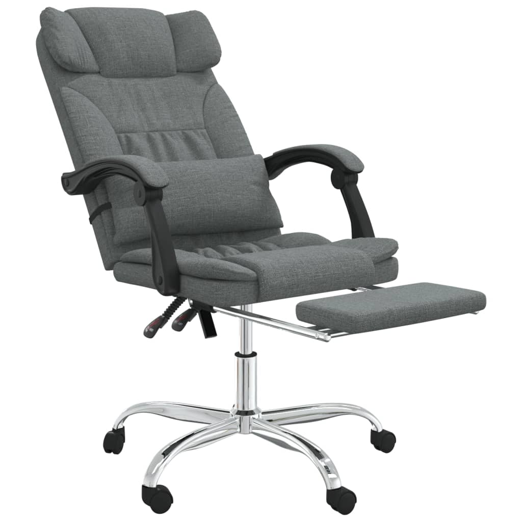 Fauteuil de massage inclinable de bureau Gris foncé Tissu - XIOS
