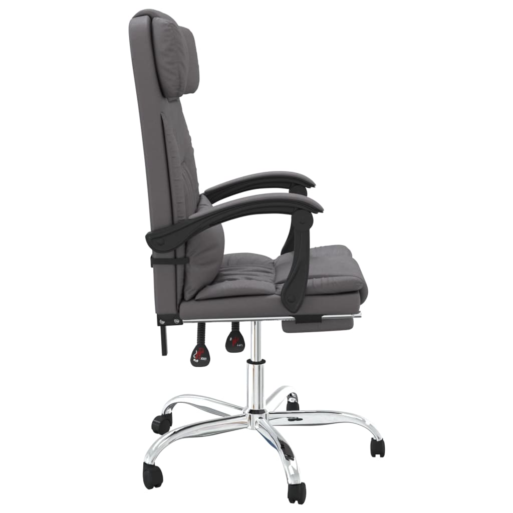 Fauteuil de massage inclinable de bureau Gris Similicuir - XIOS
