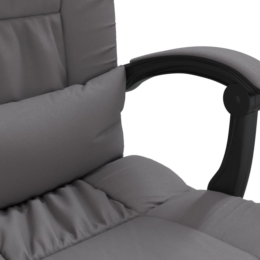 Fauteuil de massage inclinable de bureau Gris Similicuir - XIOS