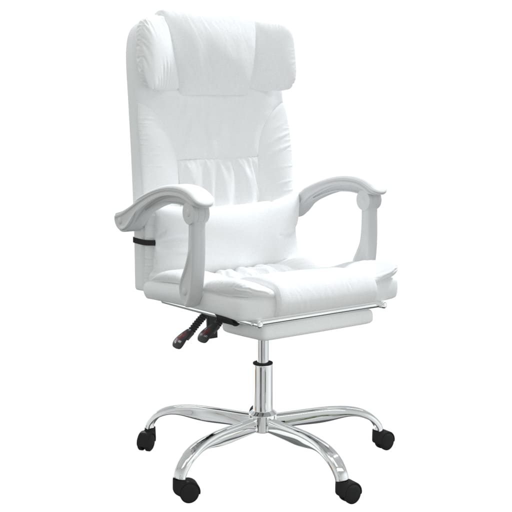 Fauteuil de massage inclinable de bureau Blanc Similicuir - XIOS