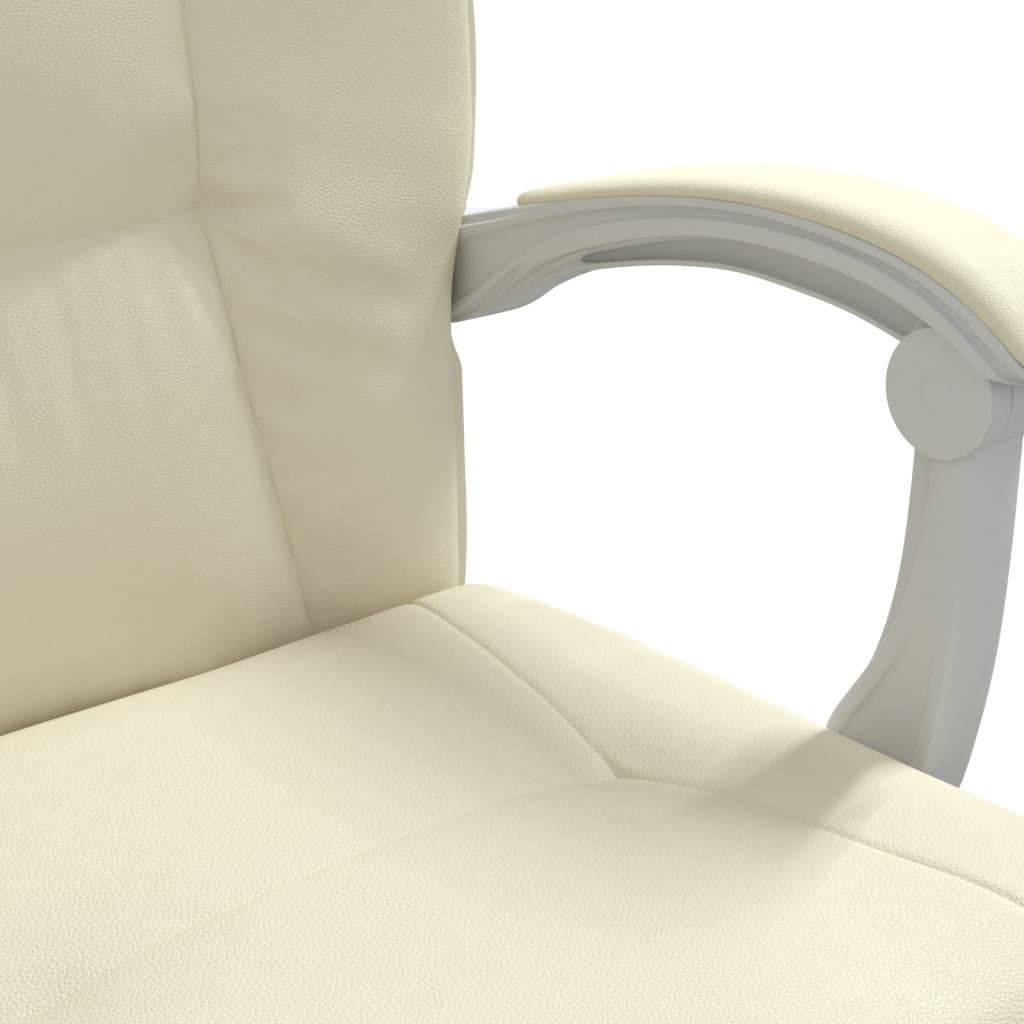 Fauteuil inclinable de bureau Crème Similicuir - XIOS