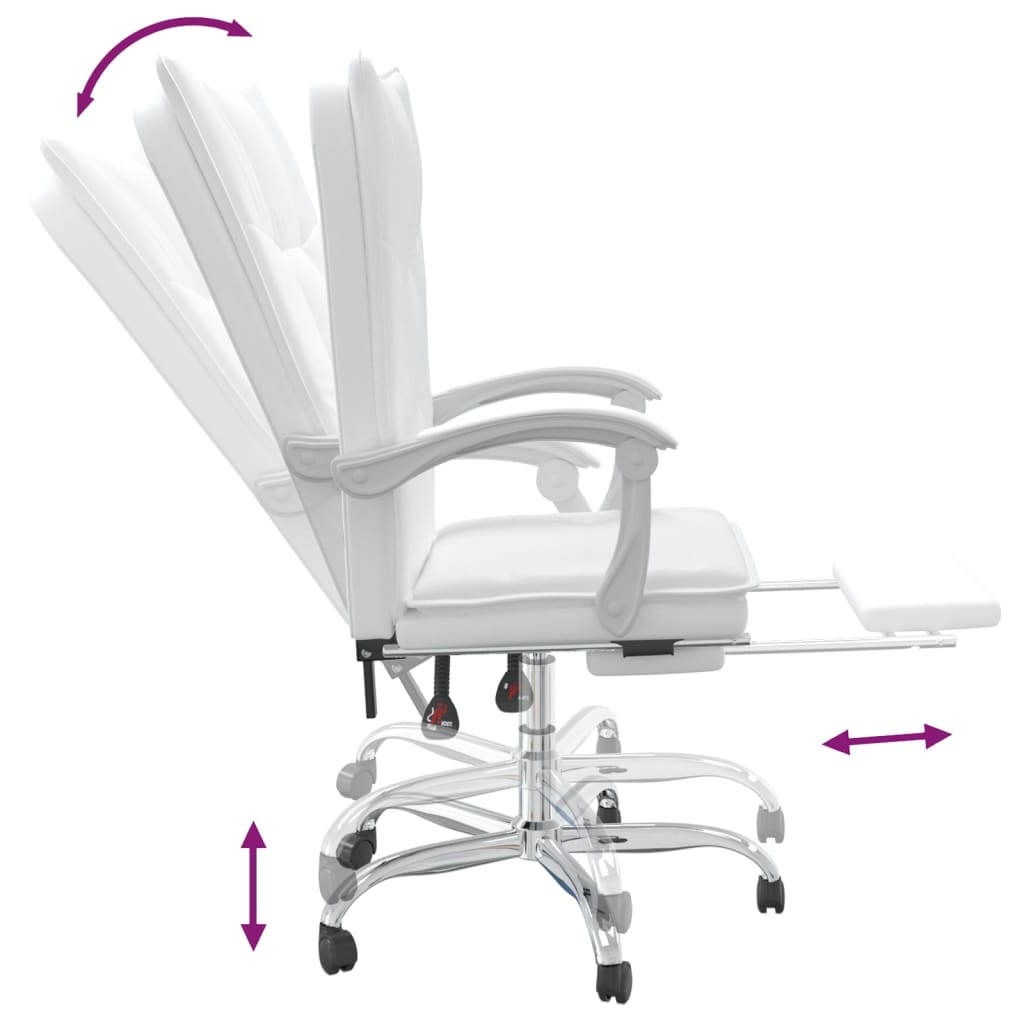 Fauteuil inclinable de bureau Blanc Similicuir - XIOS
