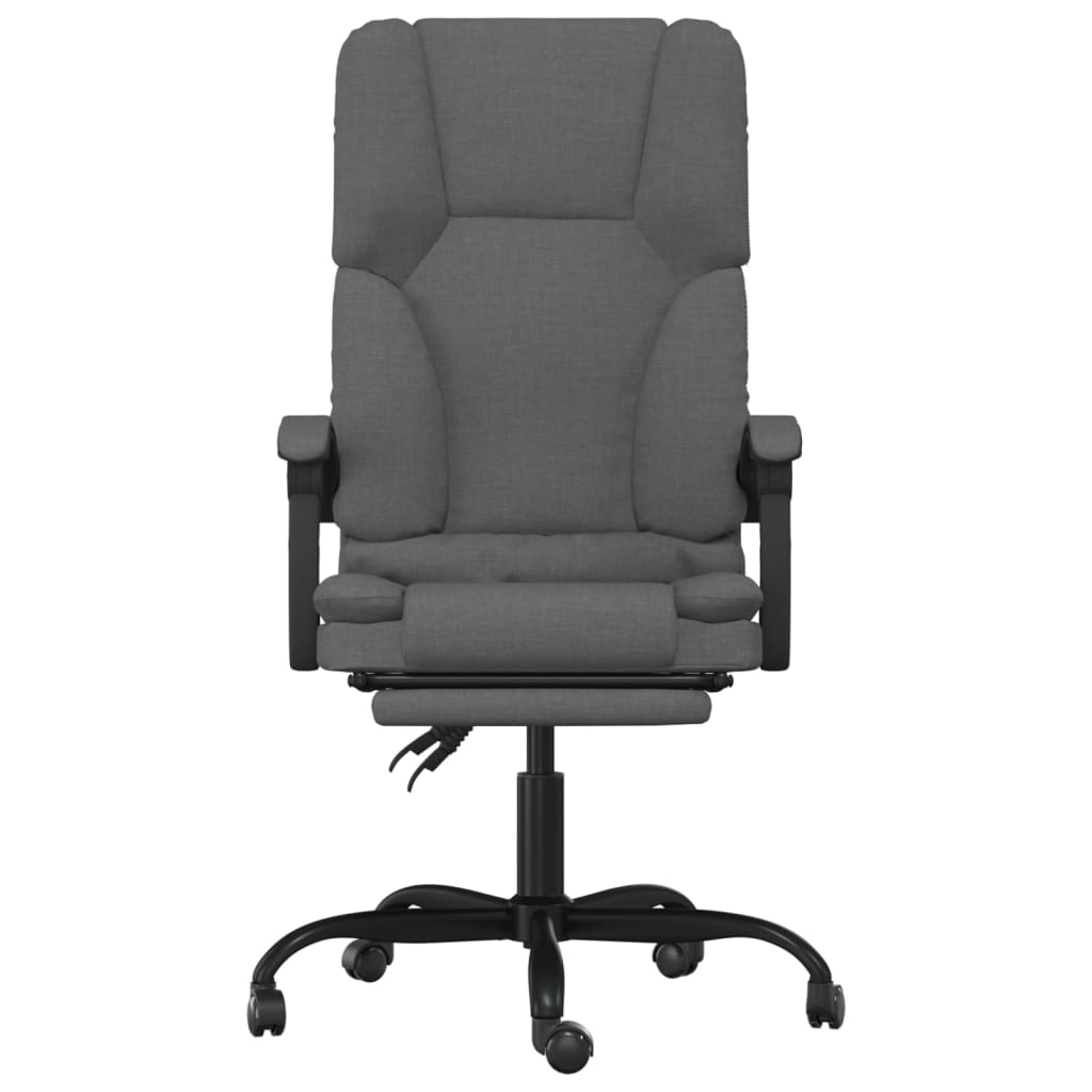 Fauteuil de massage inclinable de bureau gris foncé tissu - XIOS
