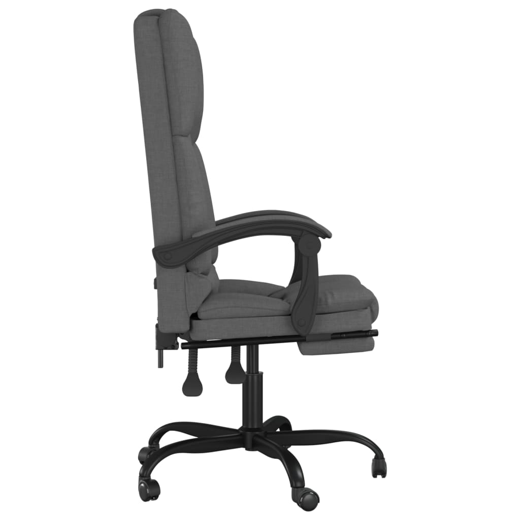 Fauteuil de massage inclinable de bureau gris foncé tissu - XIOS