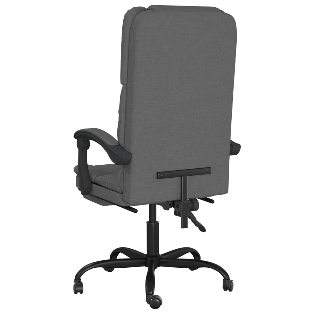 Fauteuil de massage inclinable de bureau gris foncé tissu - XIOS