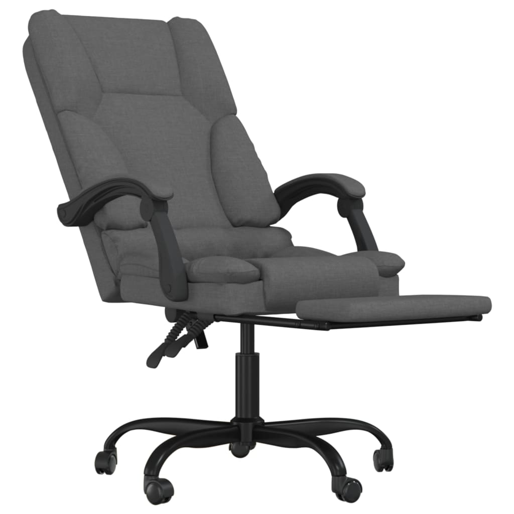 Fauteuil de massage inclinable de bureau gris foncé tissu - XIOS