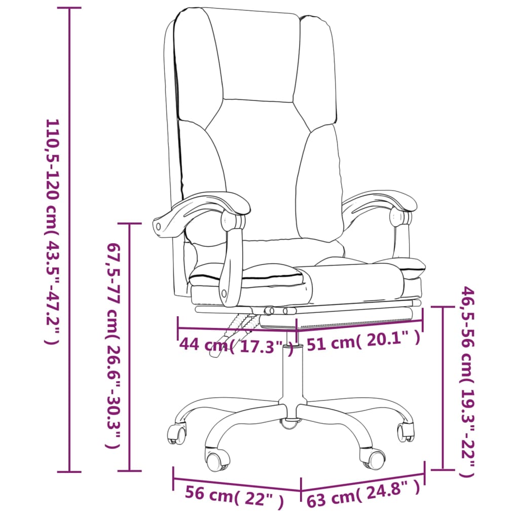 Fauteuil de massage inclinable de bureau gris foncé tissu - XIOS