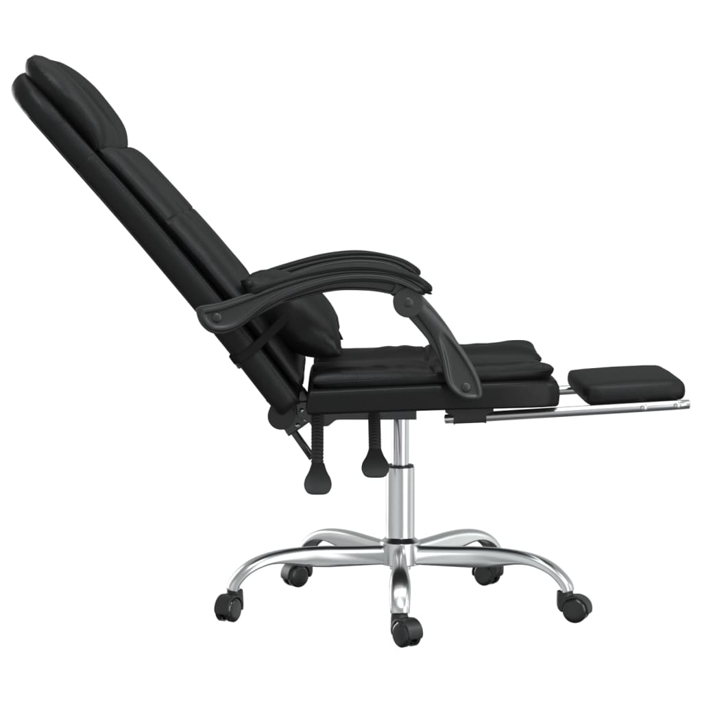 Fauteuil de massage inclinable de bureau noir similicuir - XIOS
