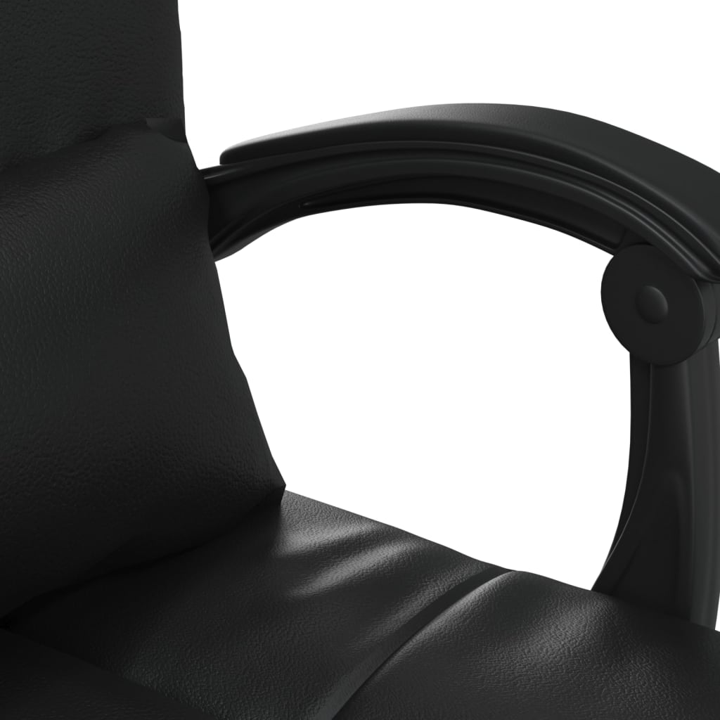 Fauteuil de massage inclinable de bureau noir similicuir - XIOS
