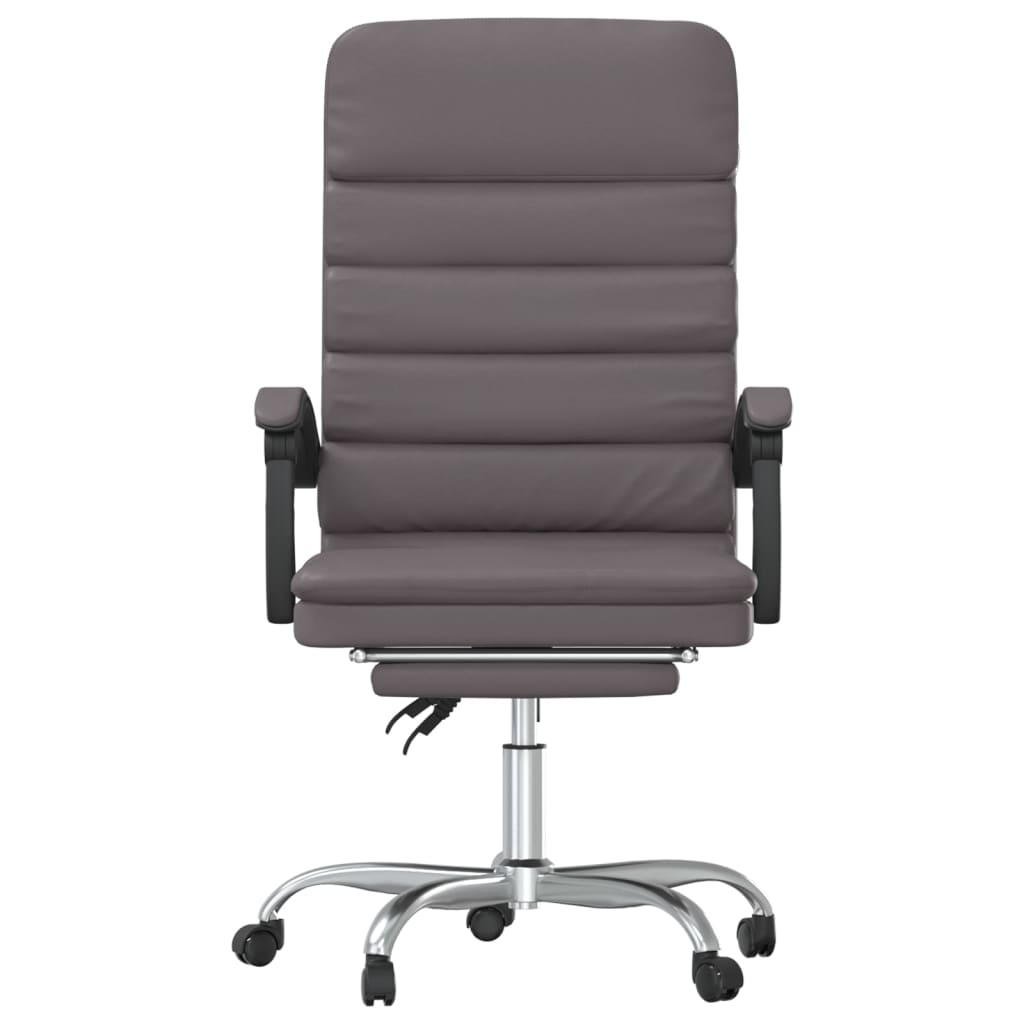 Fauteuil de massage inclinable de bureau gris similicuir - XIOS