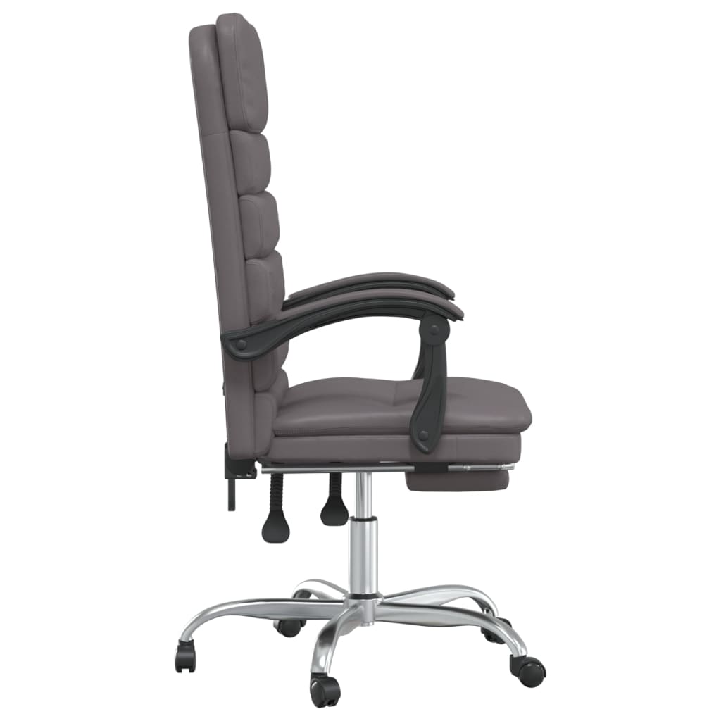 Fauteuil de massage inclinable de bureau gris similicuir - XIOS