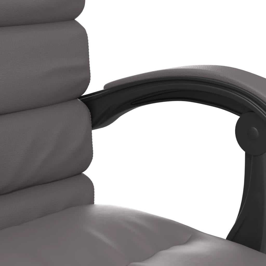 Fauteuil de massage inclinable de bureau gris similicuir - XIOS