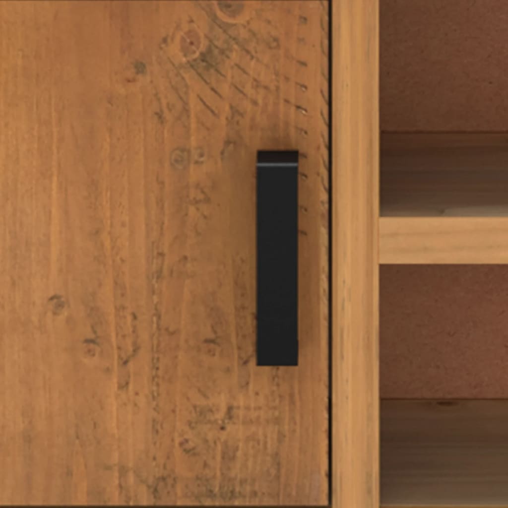 Meuble TV Marron 90x30x40 cm Bois de pin massif