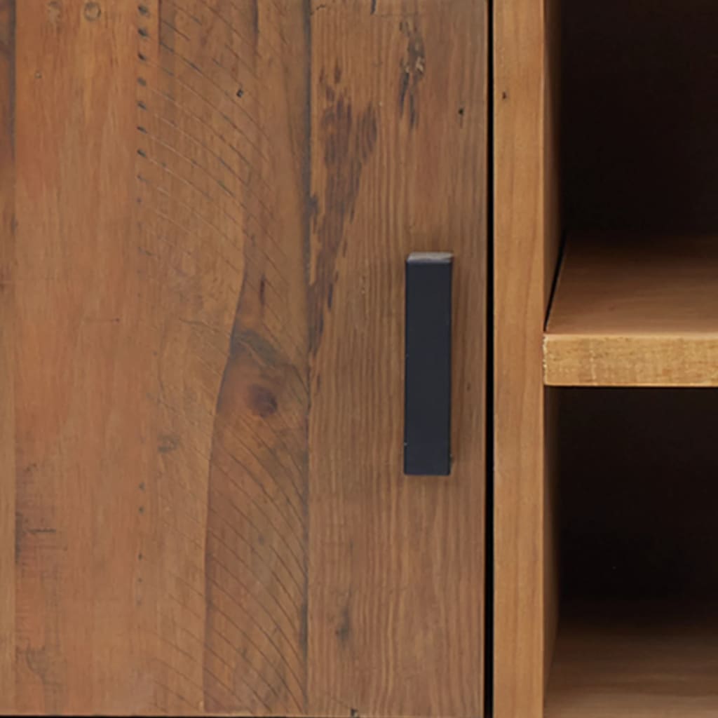 Meuble TV Marron 110x35x48 cm Bois de pin massif - XIOS