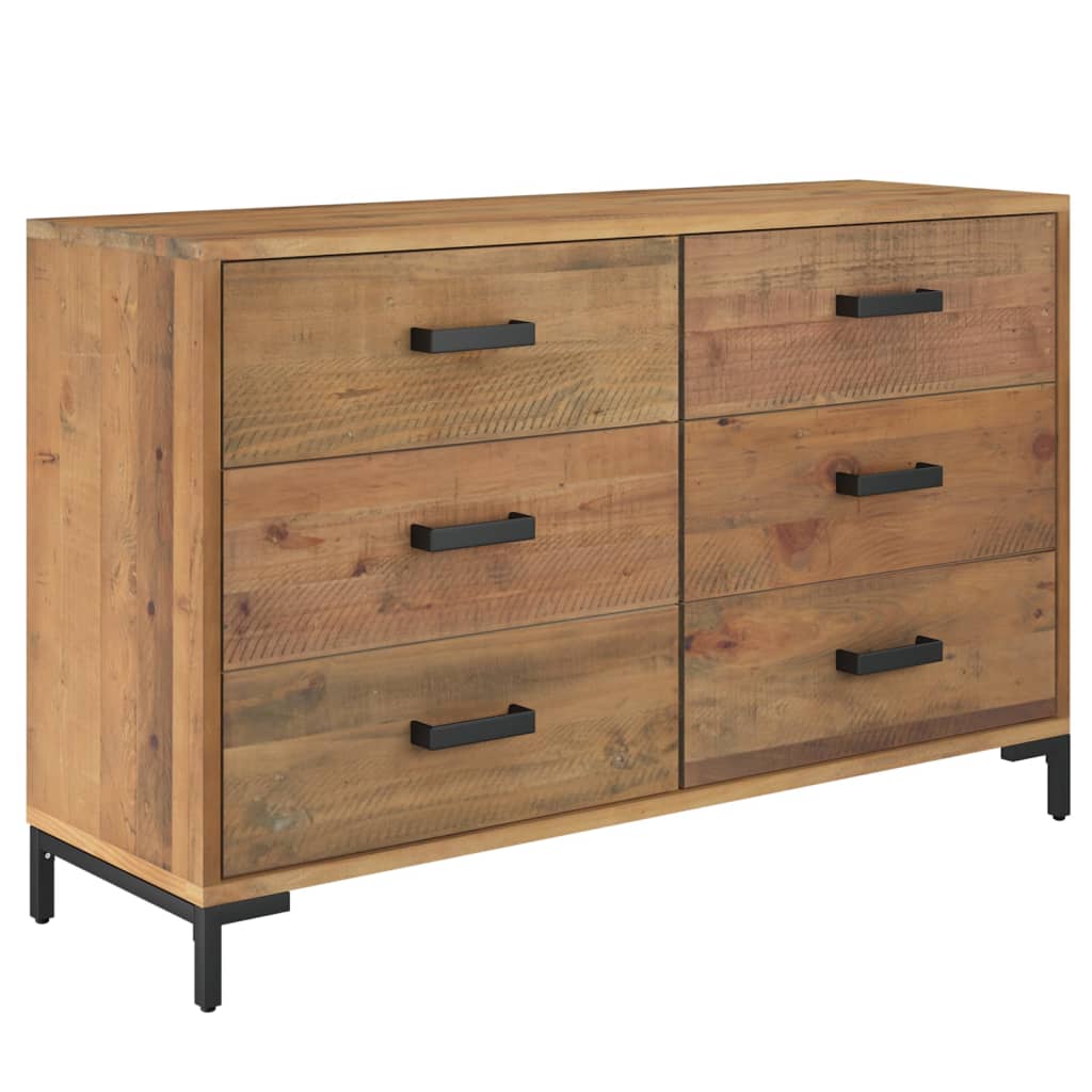 Buffet Marron 110x35x70 cm Bois de pin massif - XIOS