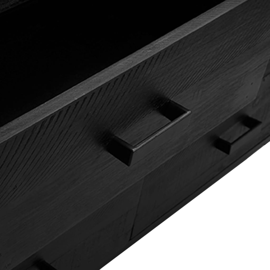 Buffet Noir 110x35x70 cm Bois de pin massif - XIOS