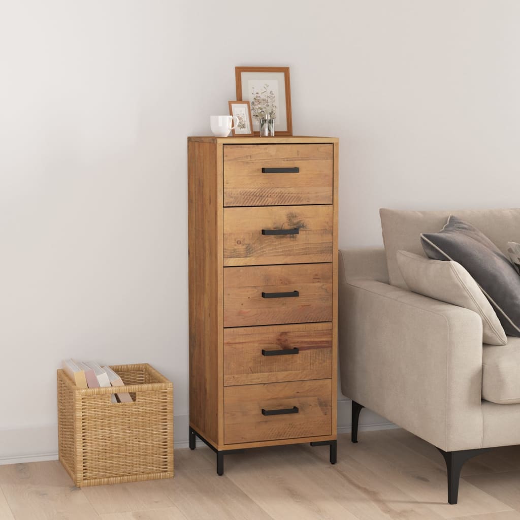 Commode 42x35x110 cm Bois de pin massif Commodes vidaXL