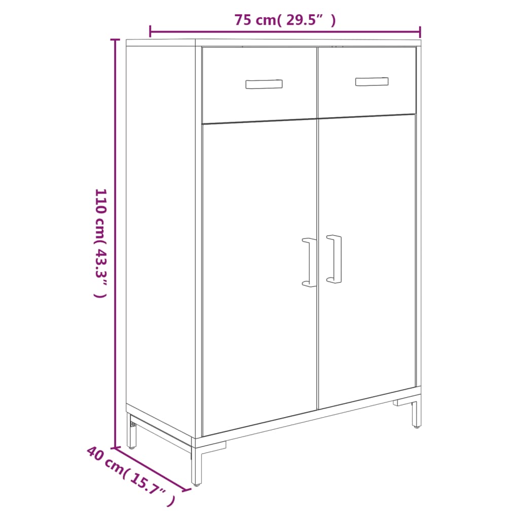 Étagère à chaussures 75x40x110 cm Bois pin massif - XIOS