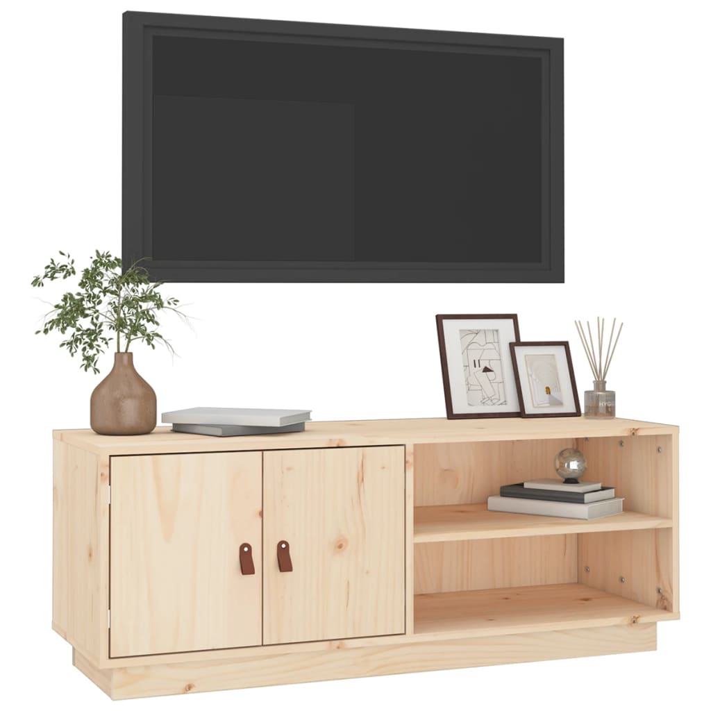 Meuble TV 105x34x40 cm Bois de pin massif - XIOS