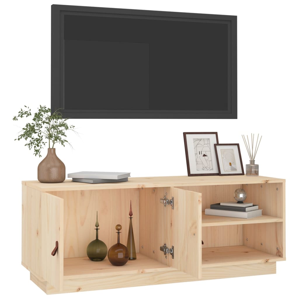 Meuble TV 105x34x40 cm Bois de pin massif - XIOS