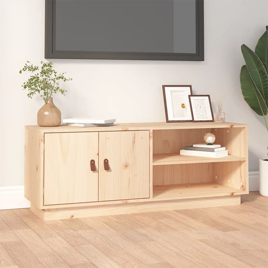 Meuble TV 105x34x40 cm Bois de pin massif - XIOS