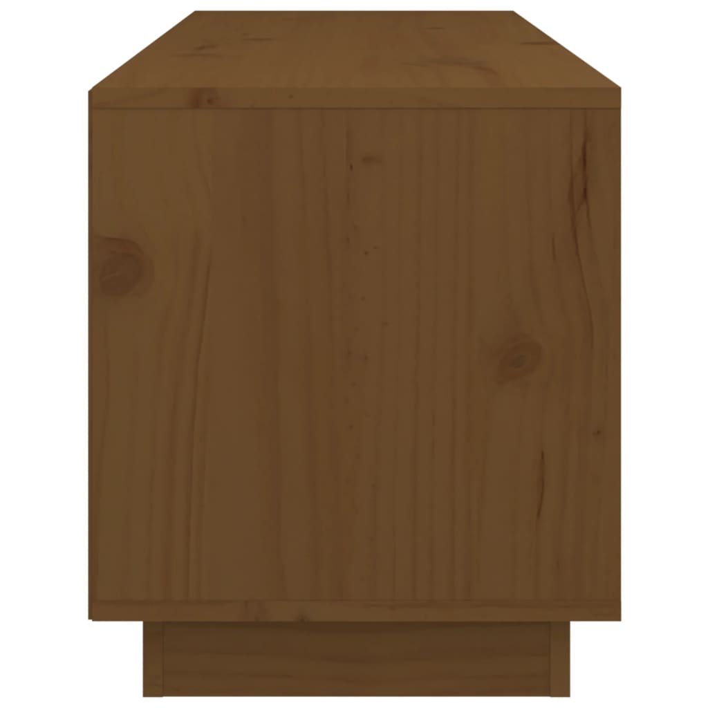Meuble TV Marron miel 105x34x40 cm Bois de pin massif - XIOS
