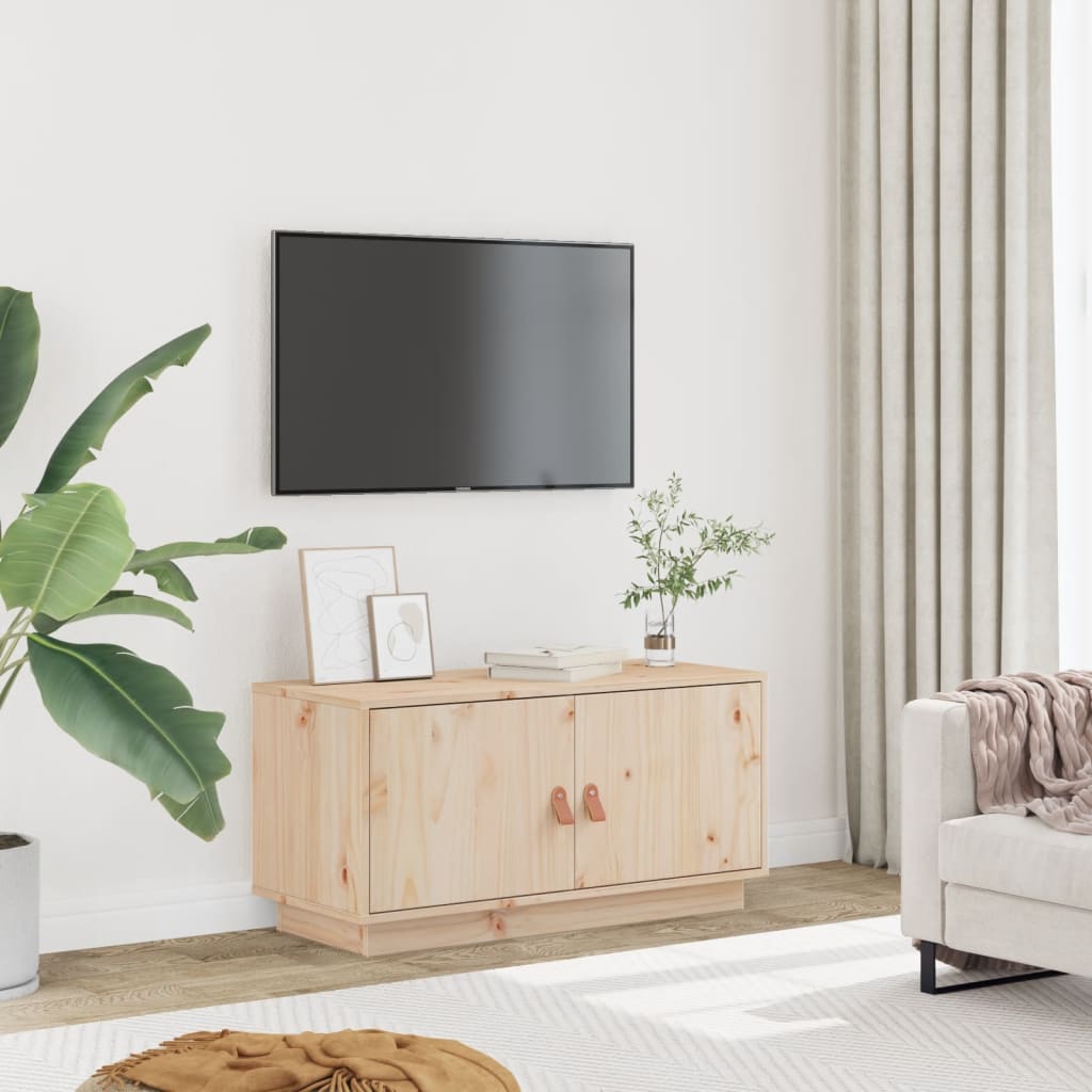 Meuble TV 80x34x40 cm Bois de pin massif - XIOS