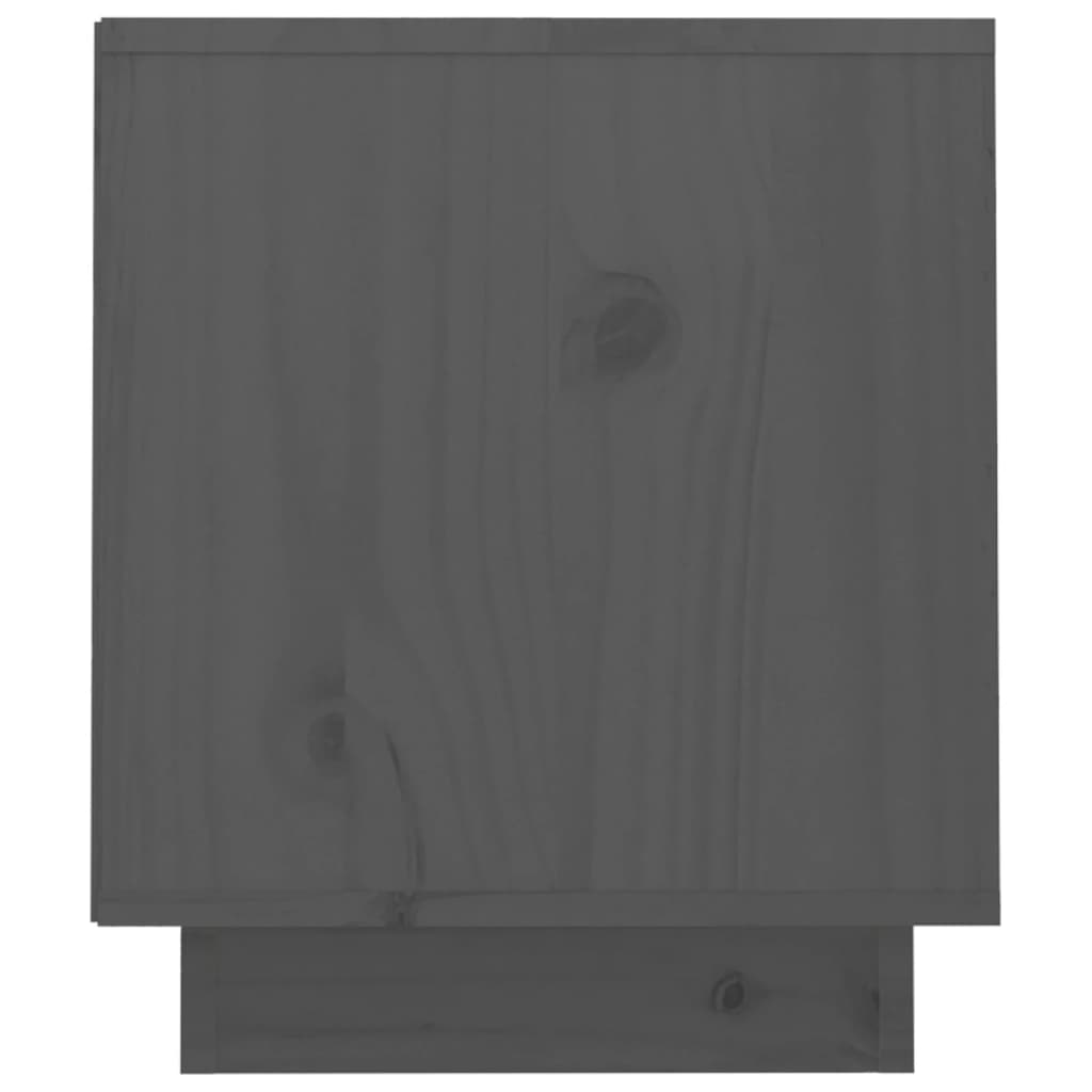 Meuble TV Gris 70x34x40 cm Bois de pin massif - XIOS