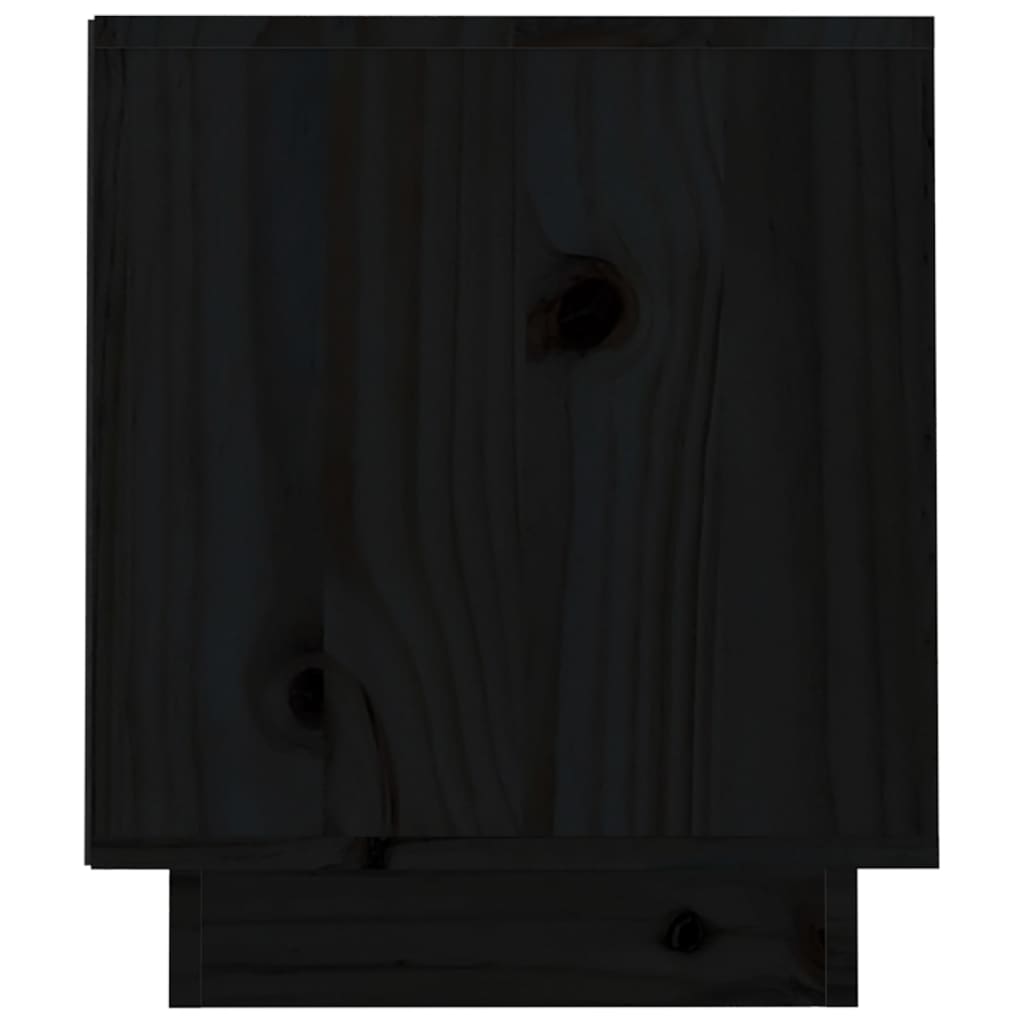 Meuble TV Noir 70x34x40 cm Bois de pin massif - XIOS
