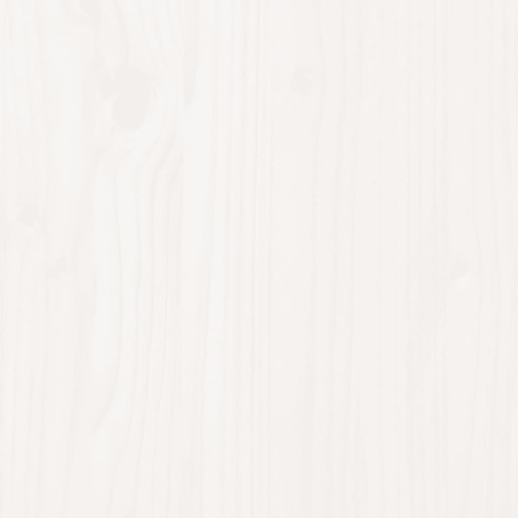 Boîtes de rangement et couvercles 3pcs Blanc Bois massif de pin