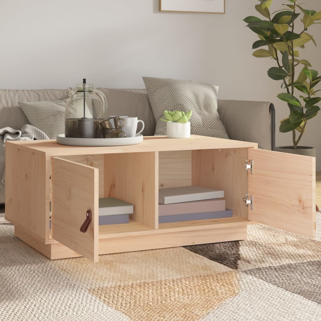 Table basse 80x50x35 cm Bois massif de pin - XIOS