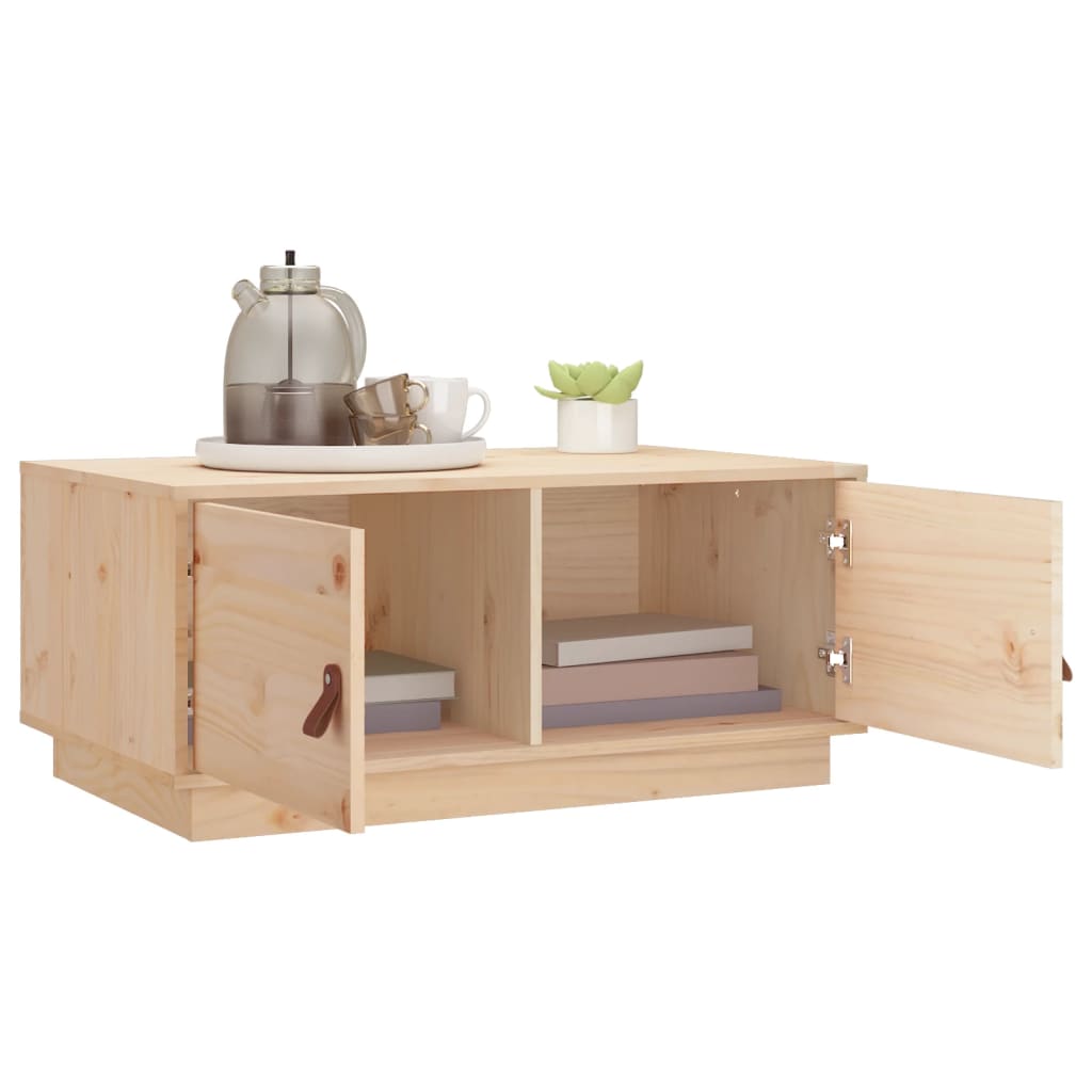 Table basse 80x50x35 cm Bois massif de pin - XIOS
