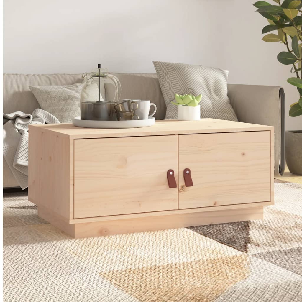 Table basse 80x50x35 cm Bois massif de pin - XIOS