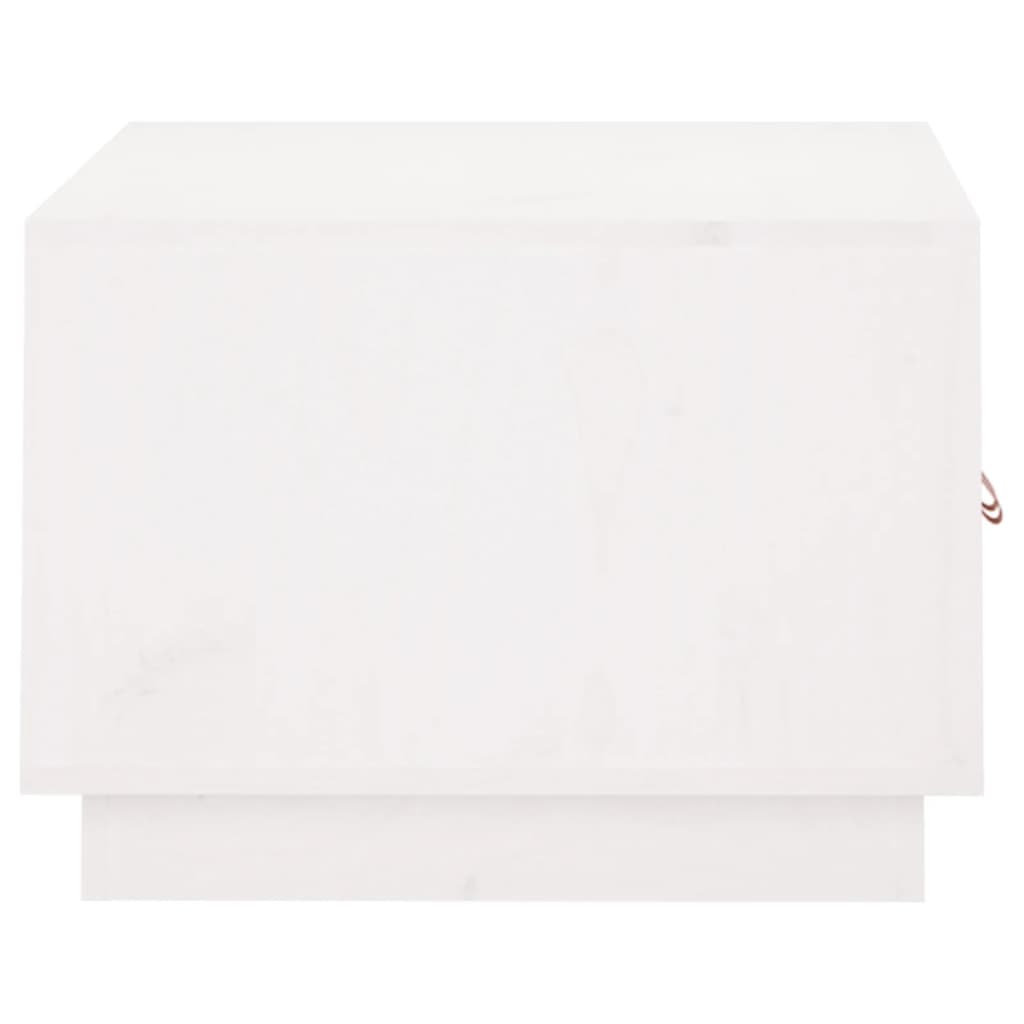 Table basse Blanc 80x50x35 cm Bois massif de pin - XIOS