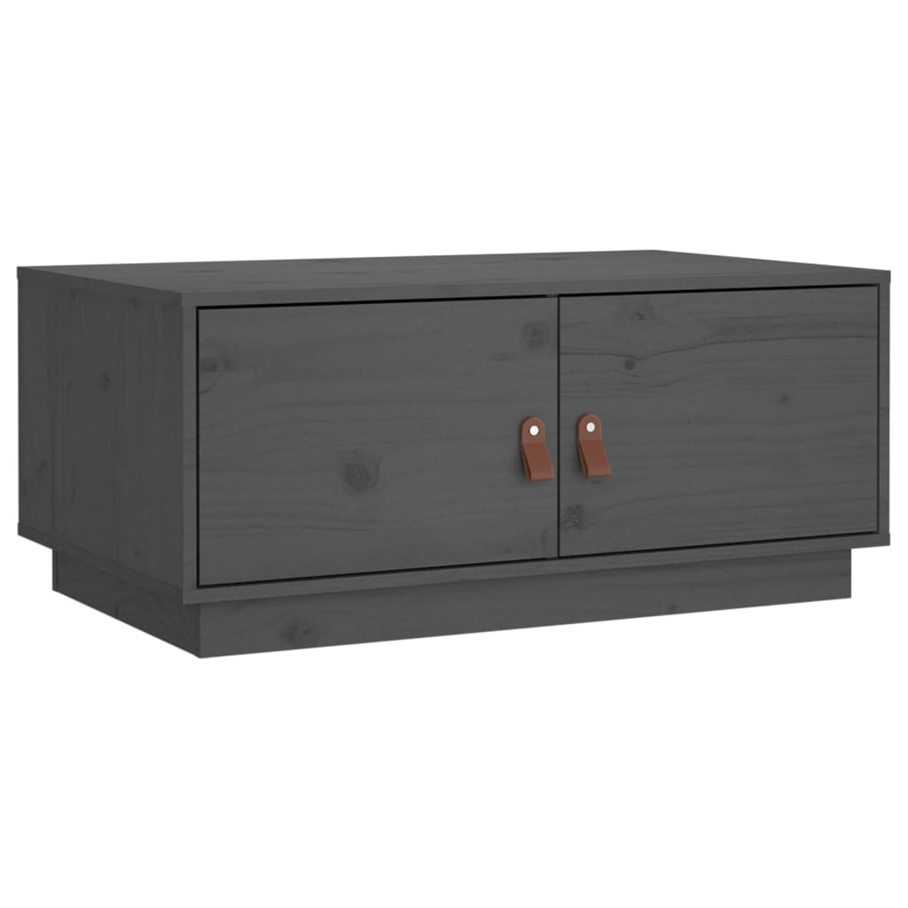 Table basse Gris 80x50x35 cm Bois massif de pin - XIOS