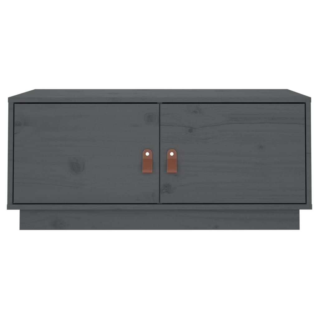 Table basse Gris 80x50x35 cm Bois massif de pin - XIOS