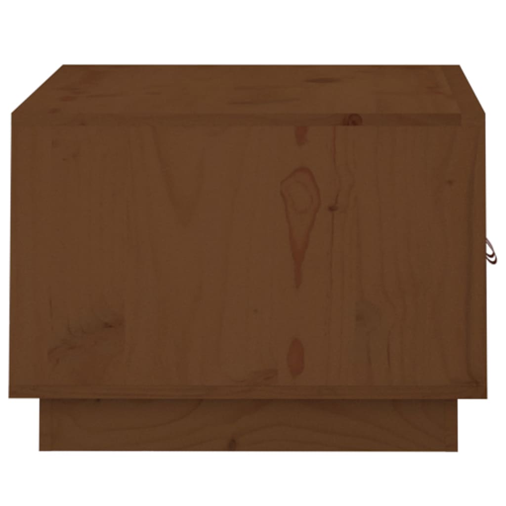 Table basse Marron miel 80x50x35 cm Bois massif de pin - XIOS