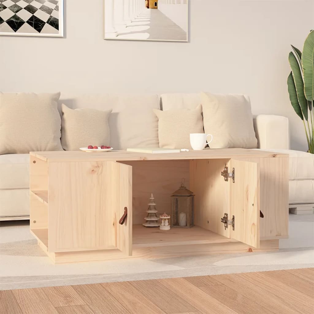 Table basse 100x50x41 cm Bois massif de pin - XIOS