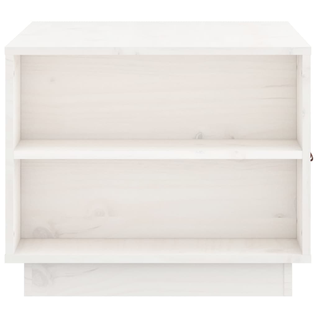 Table basse Blanc 100x50x41 cm Bois massif de pin - XIOS