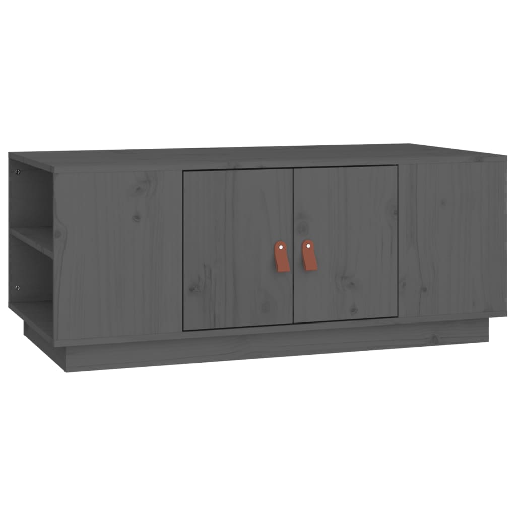 Table basse Gris 100x50x41 cm Bois massif de pin - XIOS